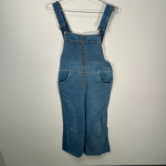 Vintage Canadian Zipper Front Wide Leg Jean Overalls Medium‎ - Picture 2 of 4